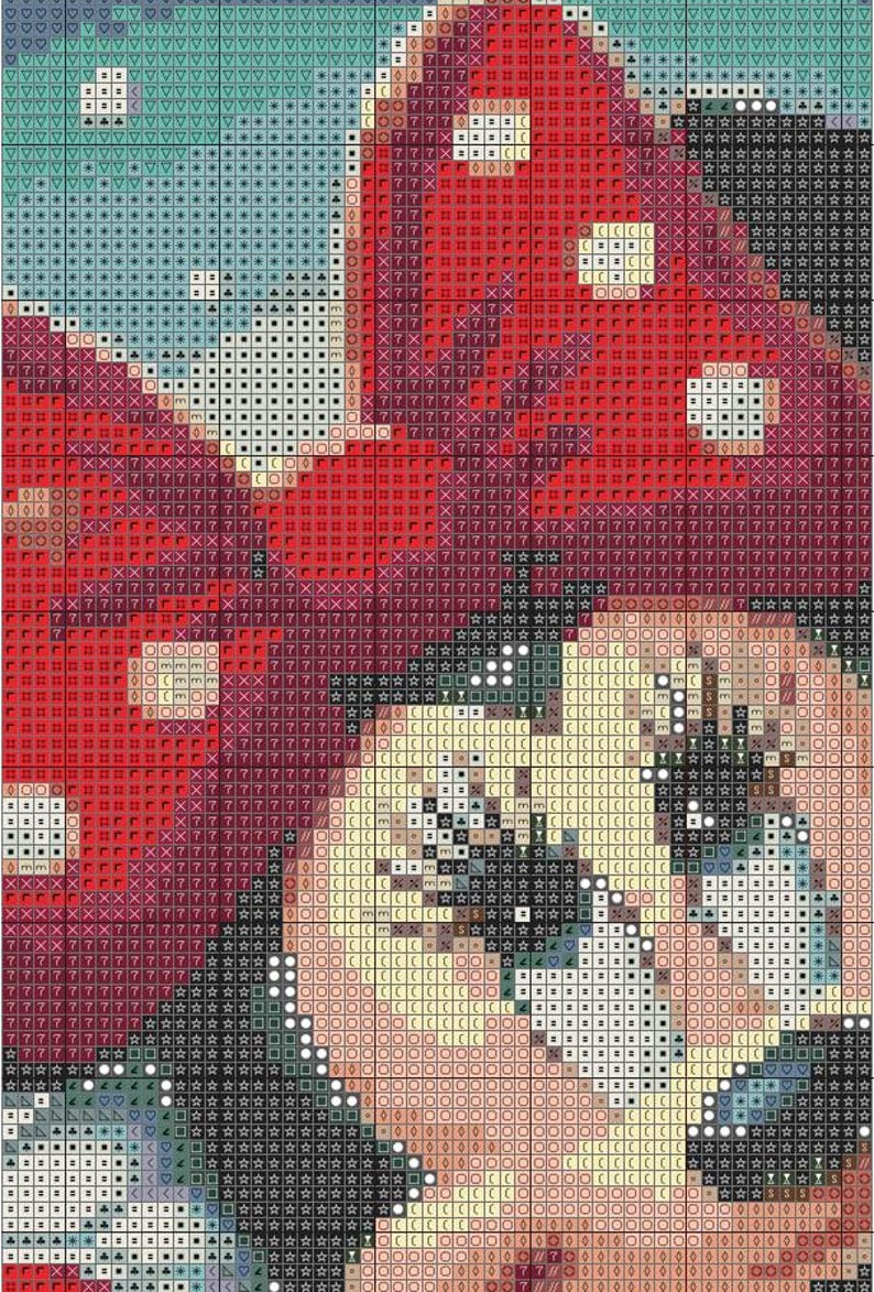 Cross Stitch Pattern Mouse Full Cover Art Winter Home Decor Wall Kids Room DIY Cute Cross Stitch Modern Baby Gift Design Digital File PDF