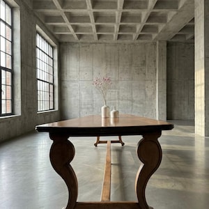 Antique French monastery dining table, 18th/19th century, France, walnut, 325 mm