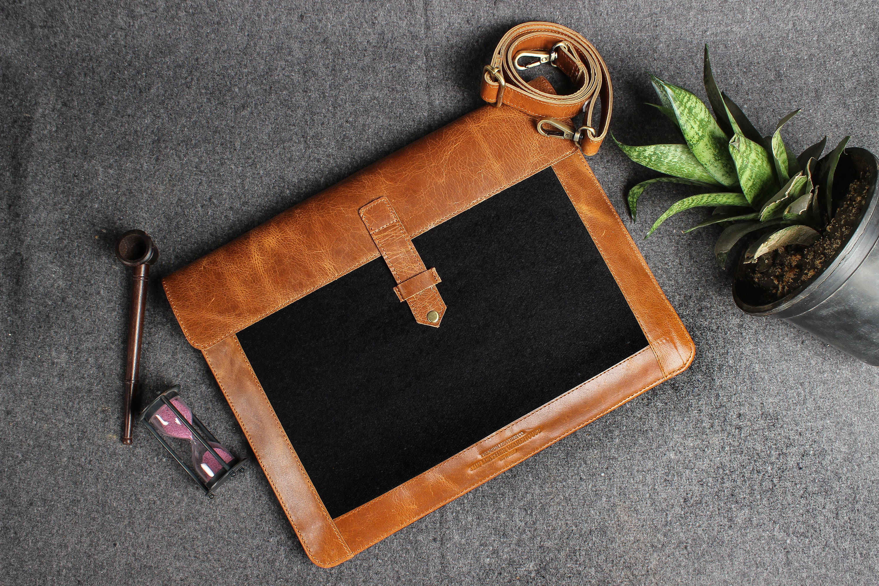 personalized laptop case with strap