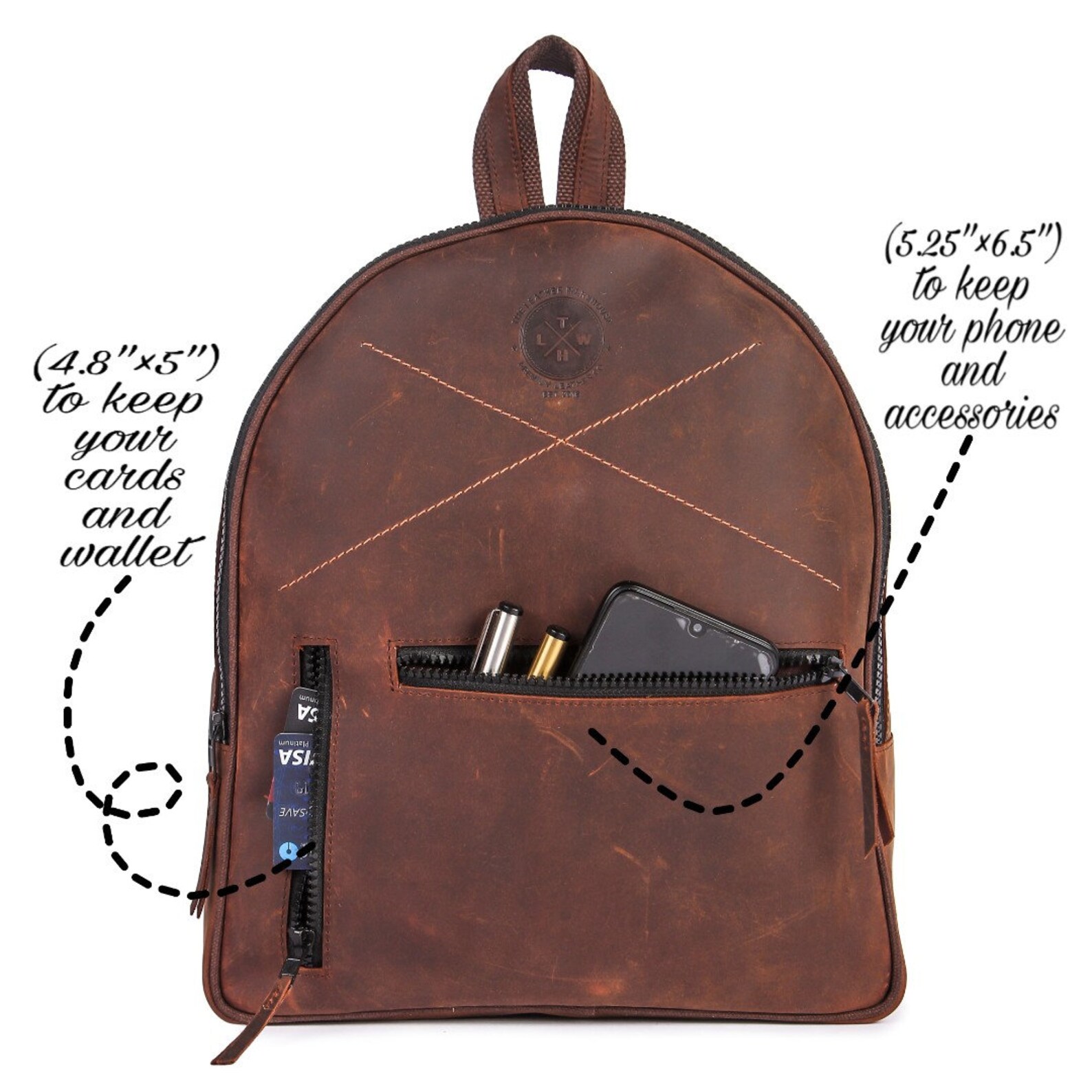 Mini Leather Backpack Leather Rucksack for Women Men With Etsy