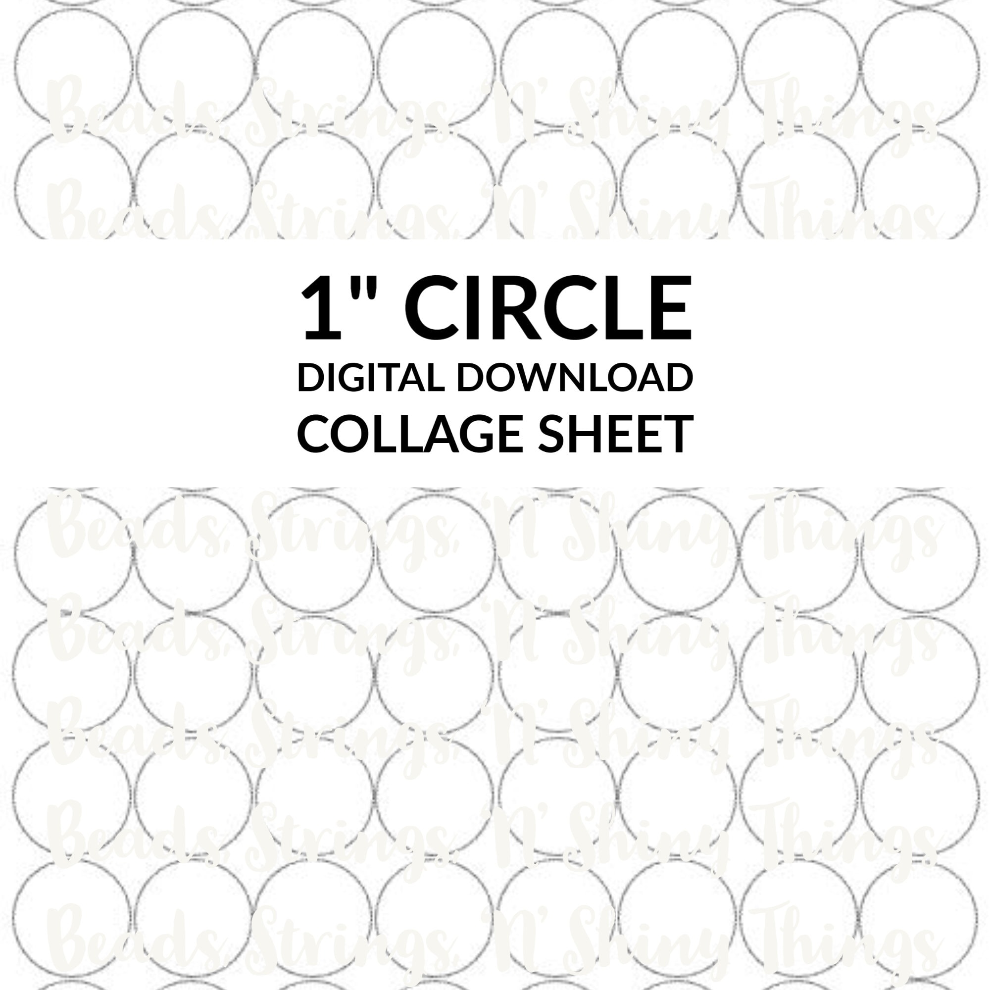OneInch 25mm Round Circle Template BLANK Epoxy Sticker Etsy