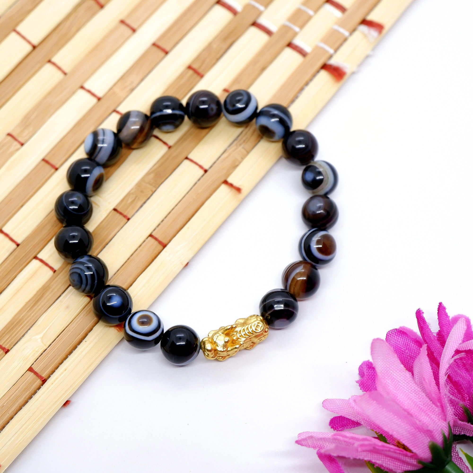Blue Hematite Adjustable Stretch Bracelet - Energy Protection Crystal Bead Bracelet For Men & Women - View #11