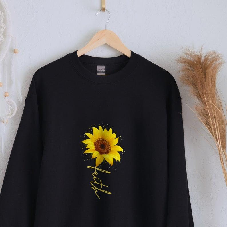 Floral Faith Shirt Daisy Sunflower T-shirt Faith Christian Tee | Etsy