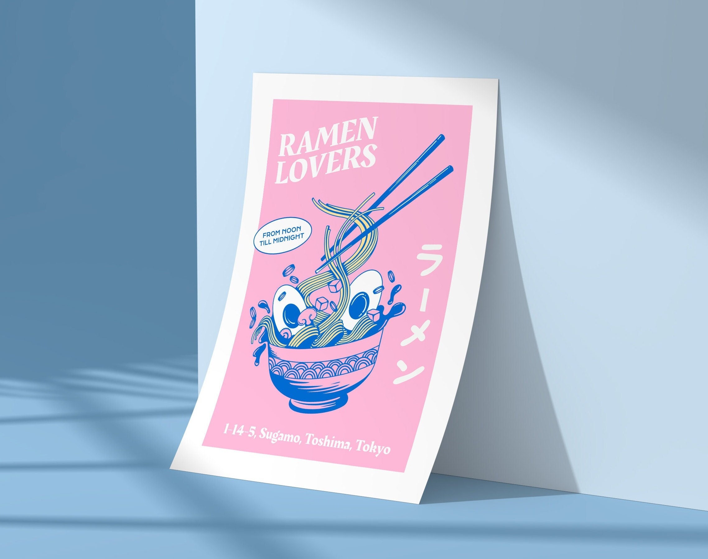 Ramen Lovers/Illustration Imprimée Fine Art/ Edition Limitee