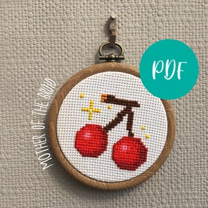 AC Cherry - nerdy cross stitch pattern