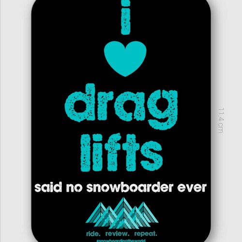 Snowboard Sticker I Can't Help Being Awesome funny Etsy