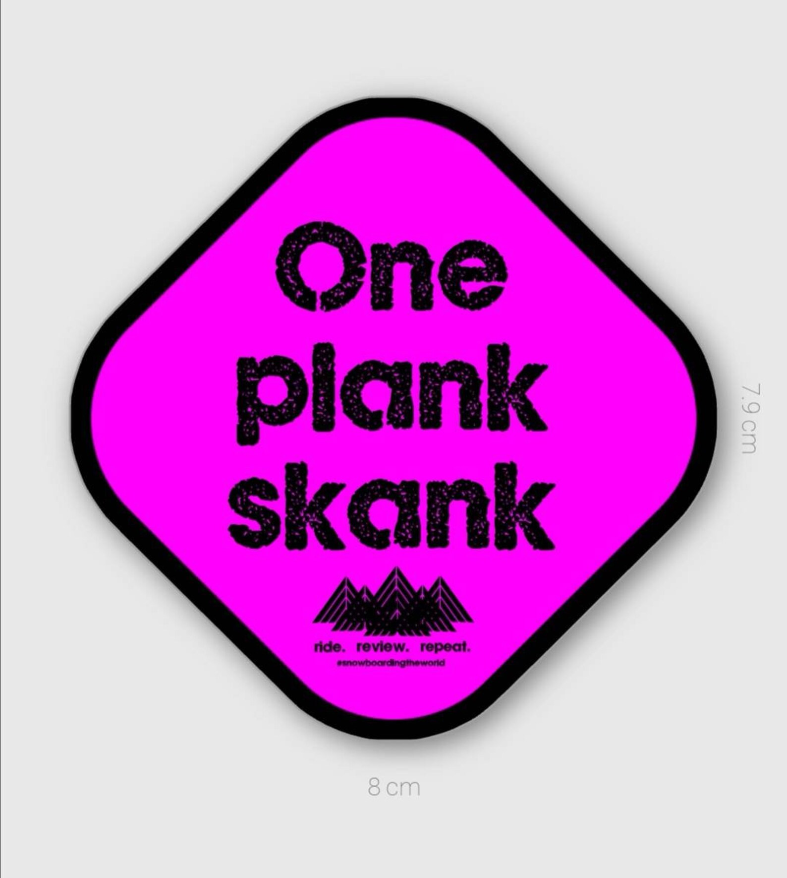 Snowboard Sticker One plank skank funny snowboarding girls Etsy
