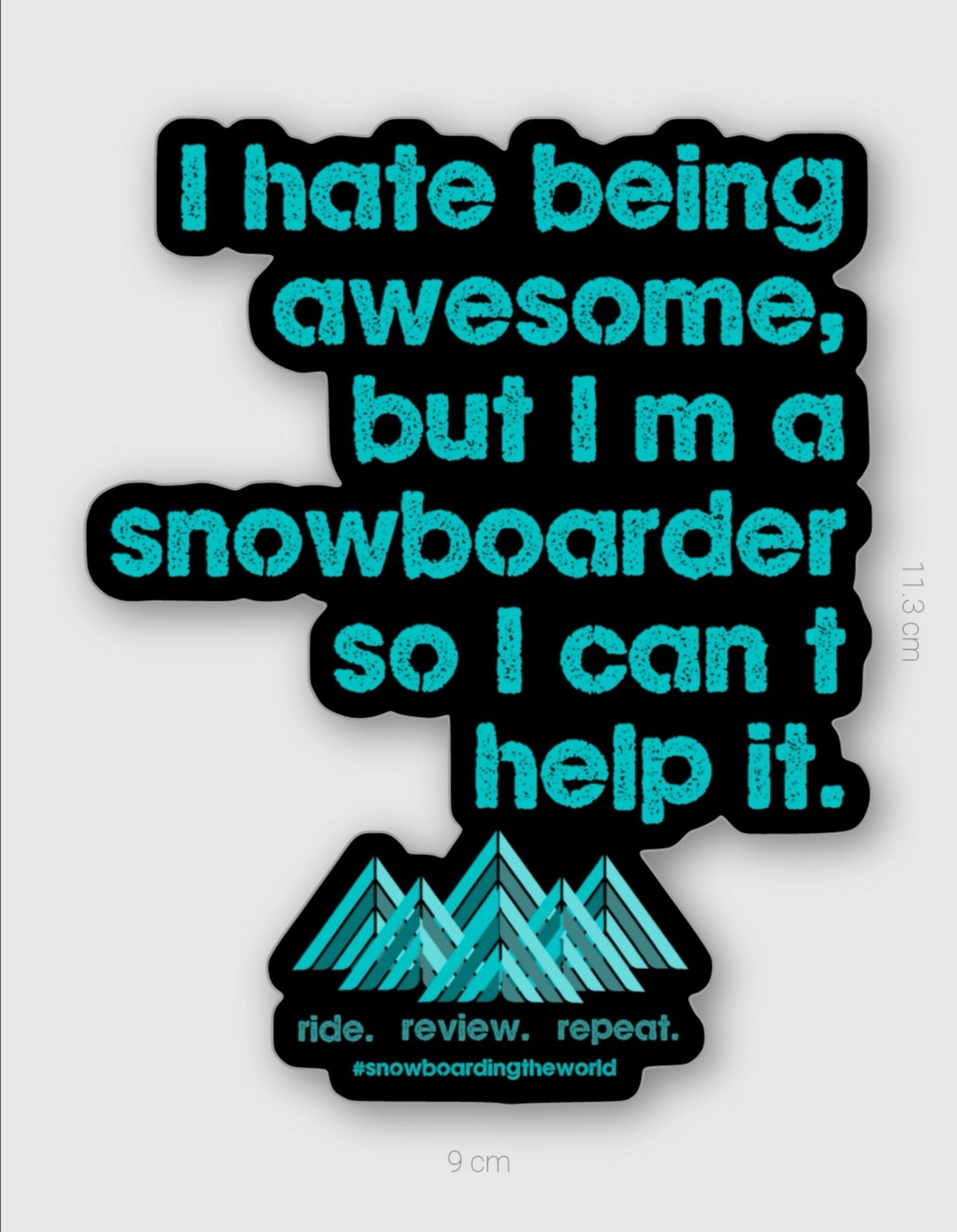 Snowboard Sticker I can't help being awesome funny Etsy