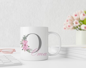 Floral Grandma Cup Birthday Gift Christmas Mother's Day