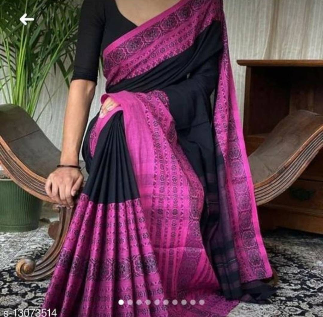 Buy Begampuri Pure Khadi Cotton Saree With Blouse Piece Handloom Sari  Online in India - Etsy