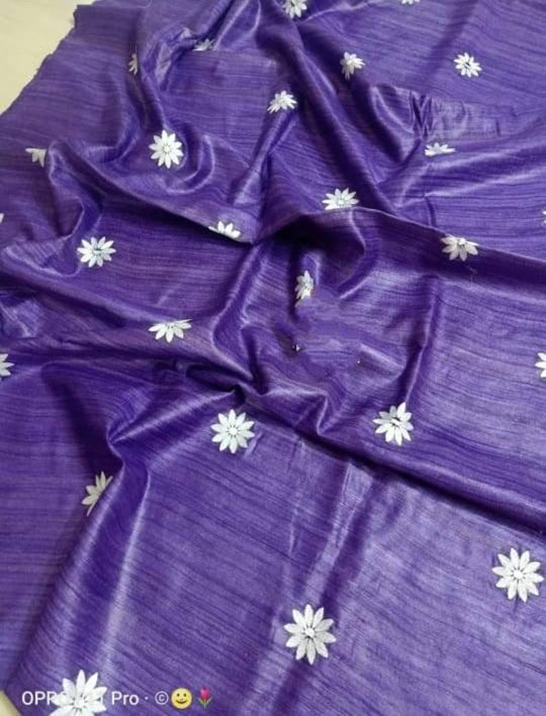 Green - Vidarbha Pure Tussar x Ghicha Silk Handloom Fabric 06