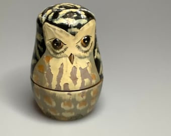 Vintage Owl Nesting Dolls