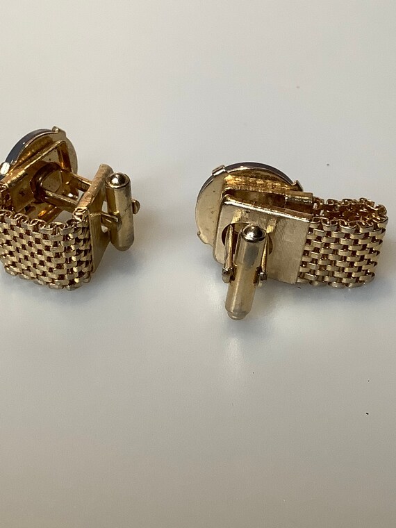 Vintage Button Chain Cufflinks - image 4