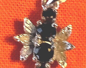 Vintage Sterling Silver and Onyx Pendant