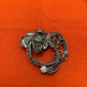 Vintage Sterling Silver Dragon Brooch/Pin