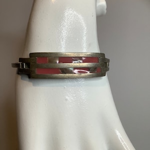 Vintage Sterling Silver Hinged Bangle