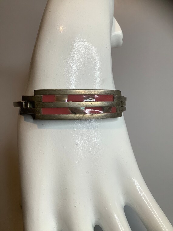 Bracelet Bangle Vintage Argent Émail Blanc – Petit Modèle – Fabriqué En Thaïlande
