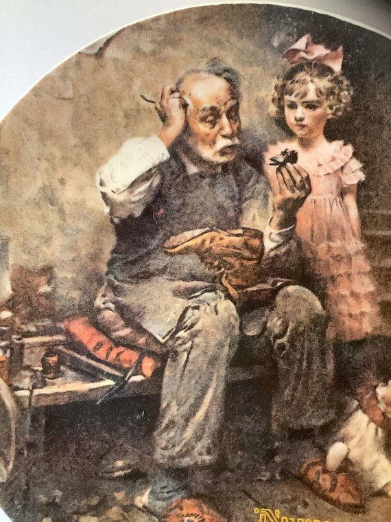 1978 Knowles Norman Rockwell the Cobbler Plate - Etsy