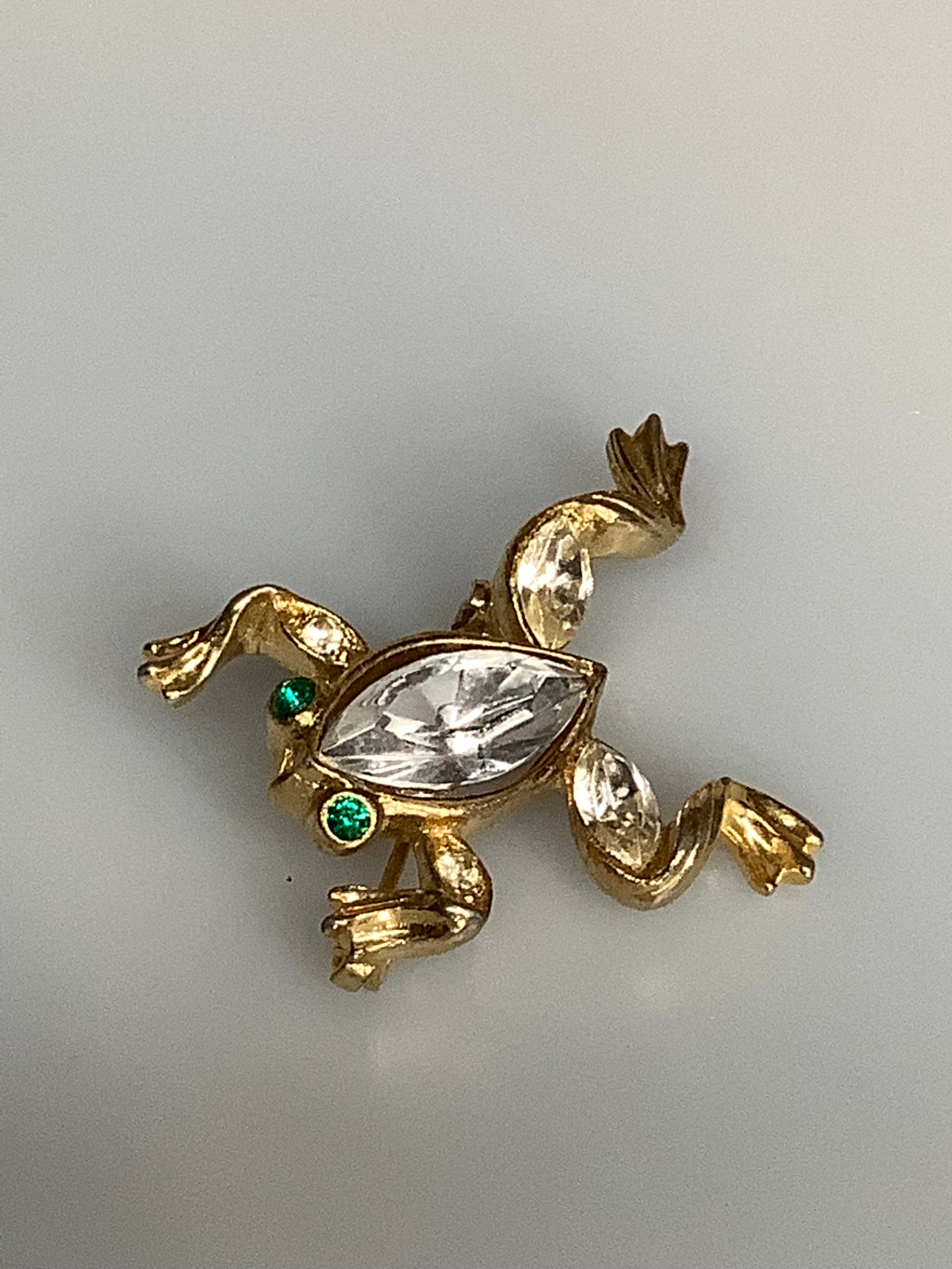 Vintage M.J. Ent Frog Pin - Etsy