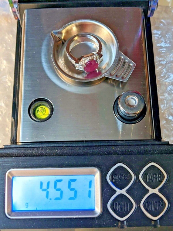 Sterling Silver Ruby Diamond Ring - image 8