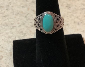 Vintage Sterling Silver and Turquoise Ring