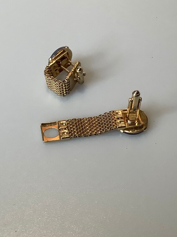 Vintage Button Chain Cufflinks - image 5