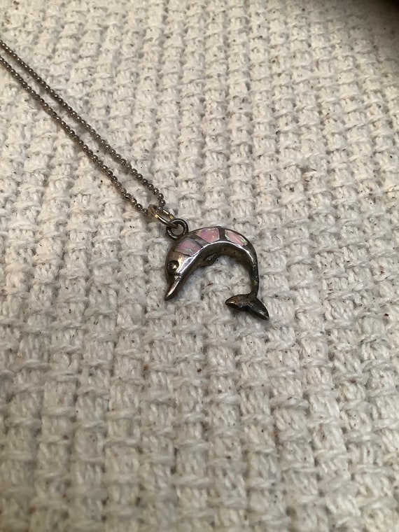 Sterling Silver Dolphin Necklace - image 5