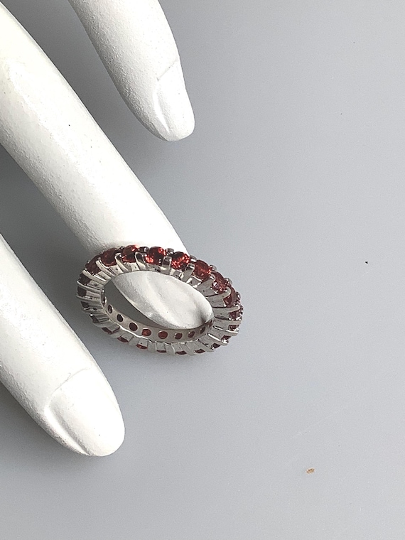 Sterling Silver Garnet Ring