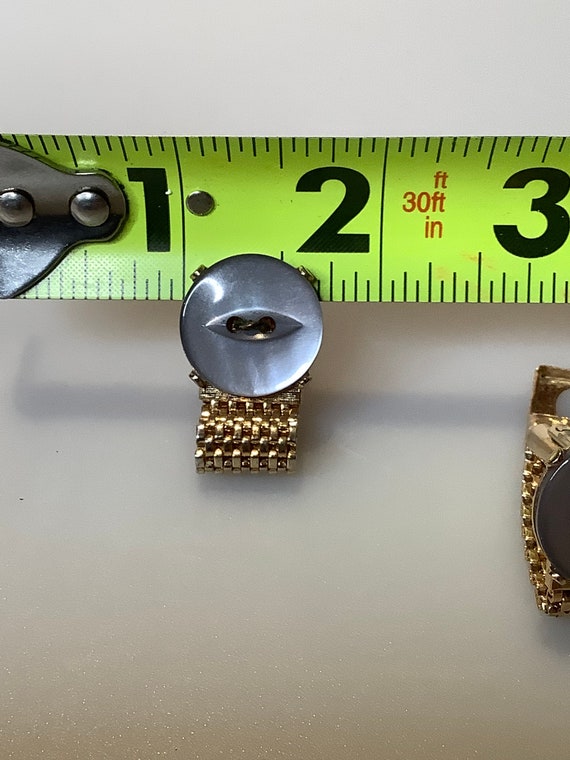 Vintage Button Chain Cufflinks - image 6