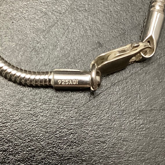 Vintage Sterling Silver Snake Necklace - image 5