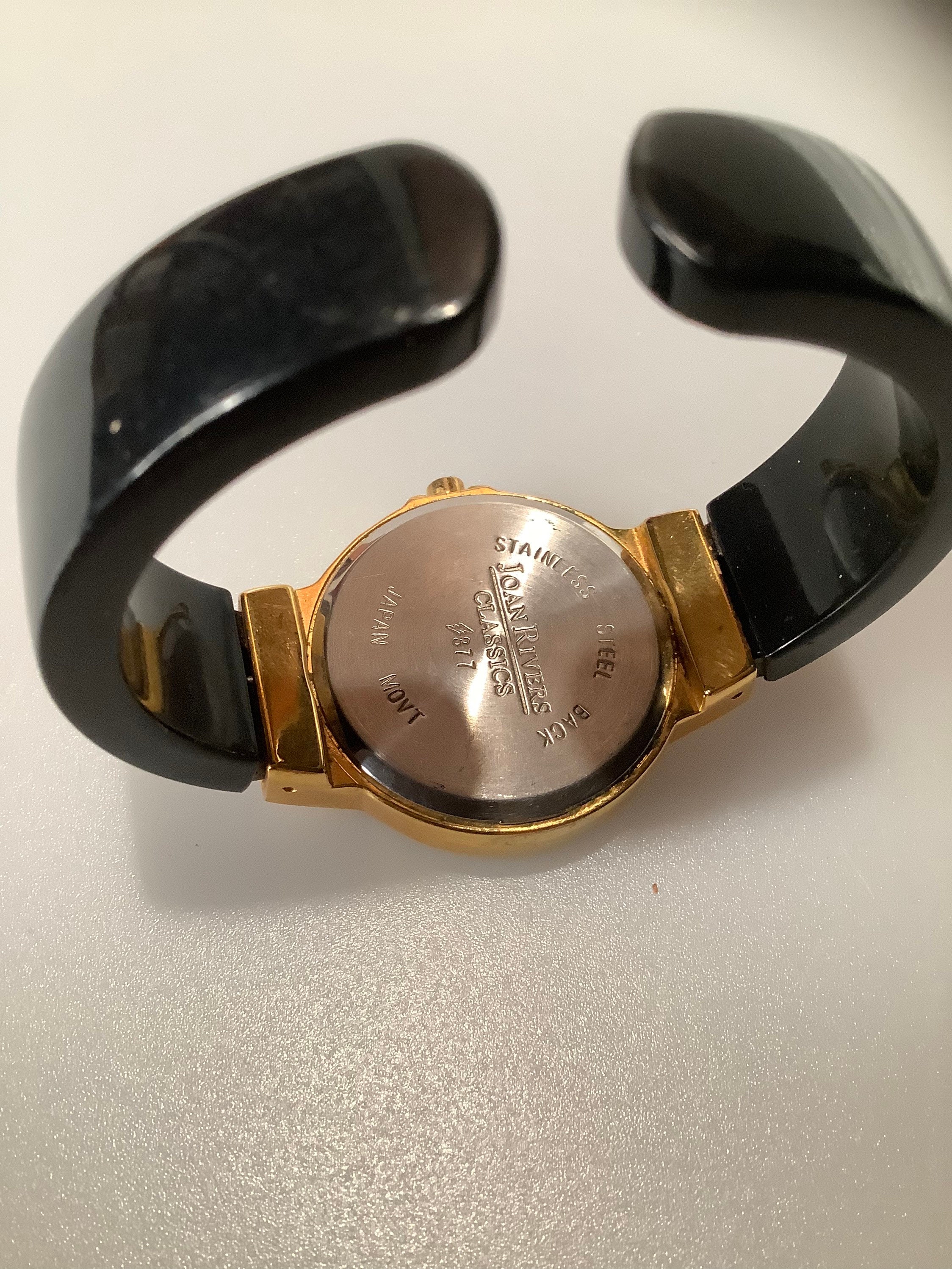 Joan Rivers Watch Joan Rivers Blue Lucite Cuff Watch Quartz WORKS | eBay main image 3