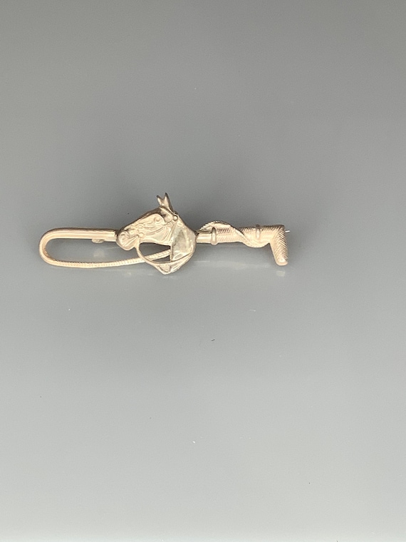 Antique Sterling Silver Hose and Whip Brooch