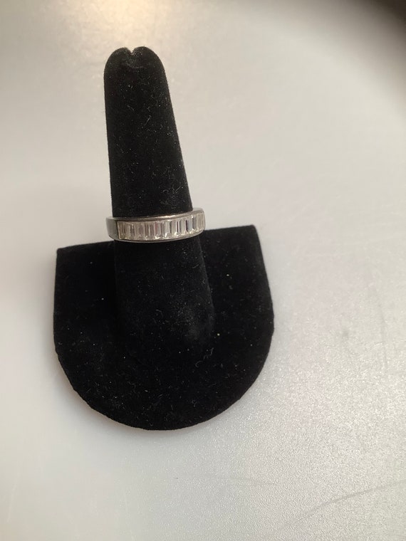 Avon Silver and Rhinestone Ring