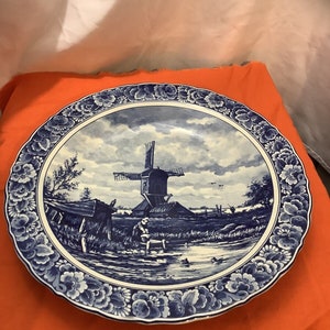 Vintage Delfts Handwork 13 Decor Plate