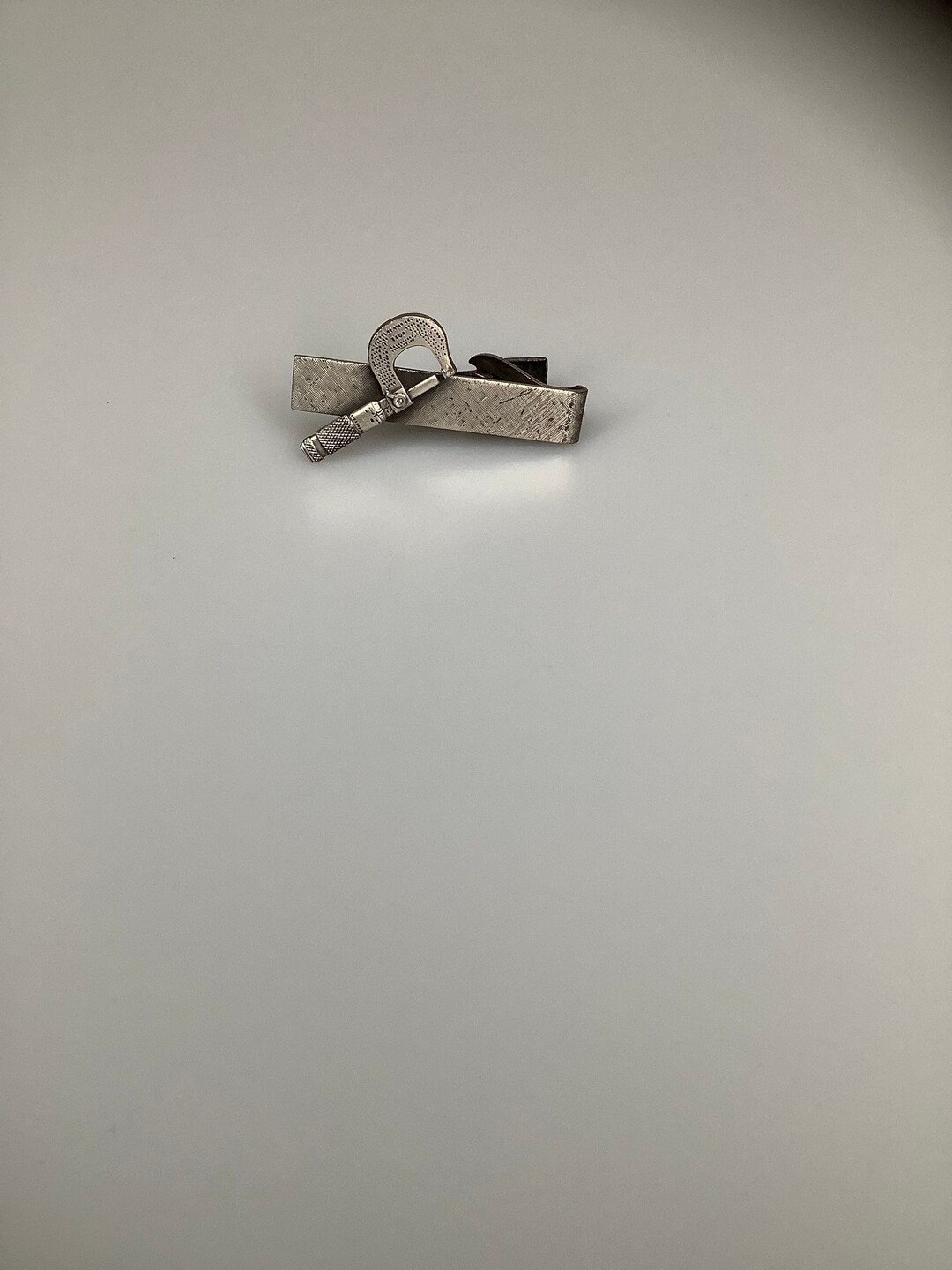 Vintage Clamp Tie Clip Etsy