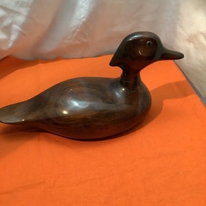 Vintage Hand Carved Duck