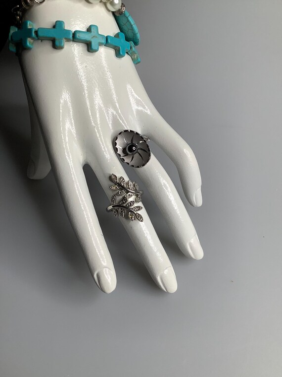 Sterling Silver Obsidian Ring - image 6