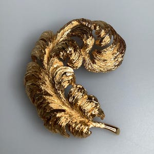 Monet Feather Brooch