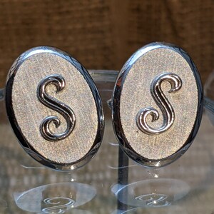 Vintage Swank Letter S Cuff Links