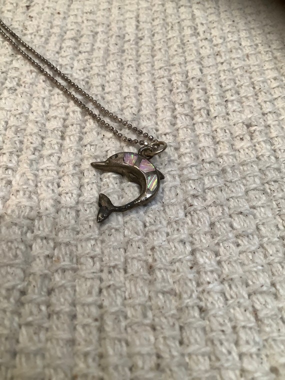 Sterling Silver Dolphin Necklace - image 3