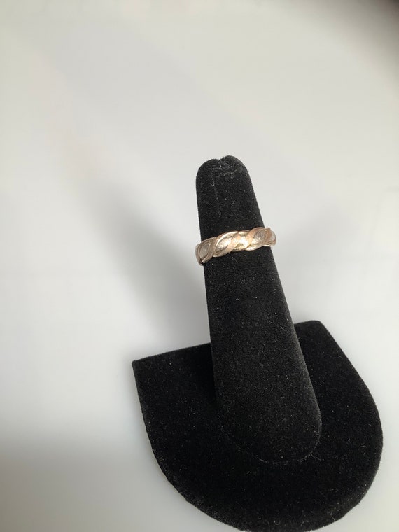 Two Toned Sterling Silver Band