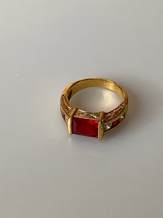 Ruby Red Fashion Ring - image 4