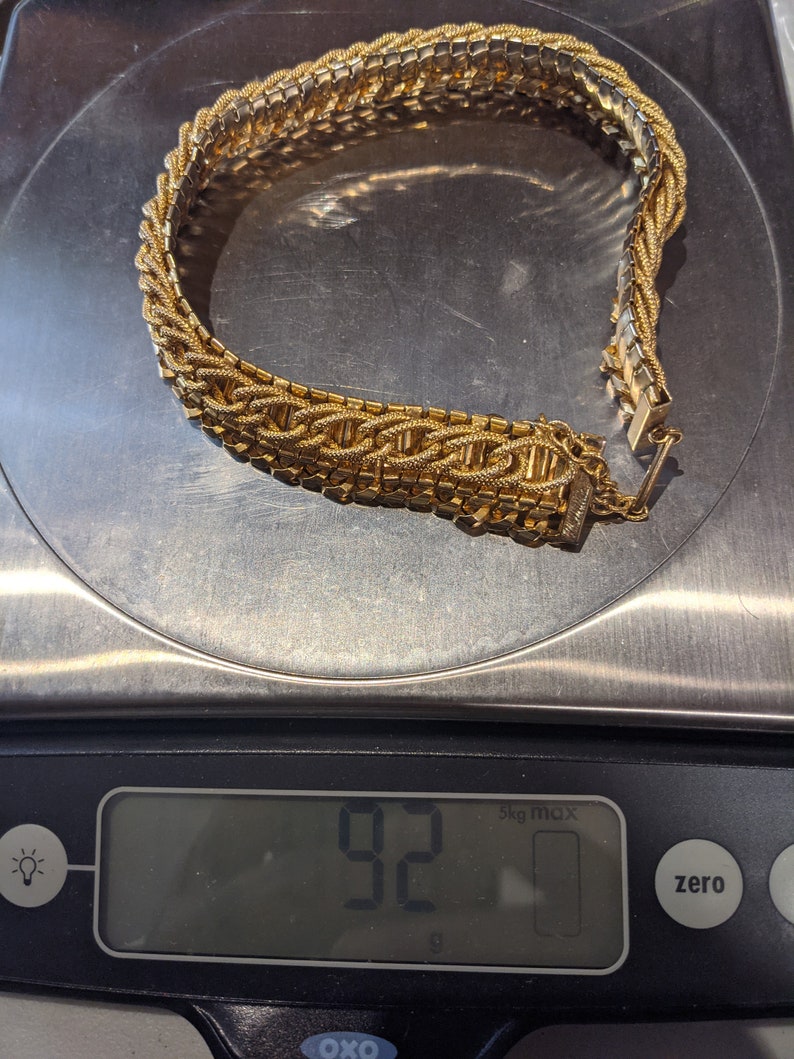 Vintage Julio Mesh Gold Toned Collar Necklace