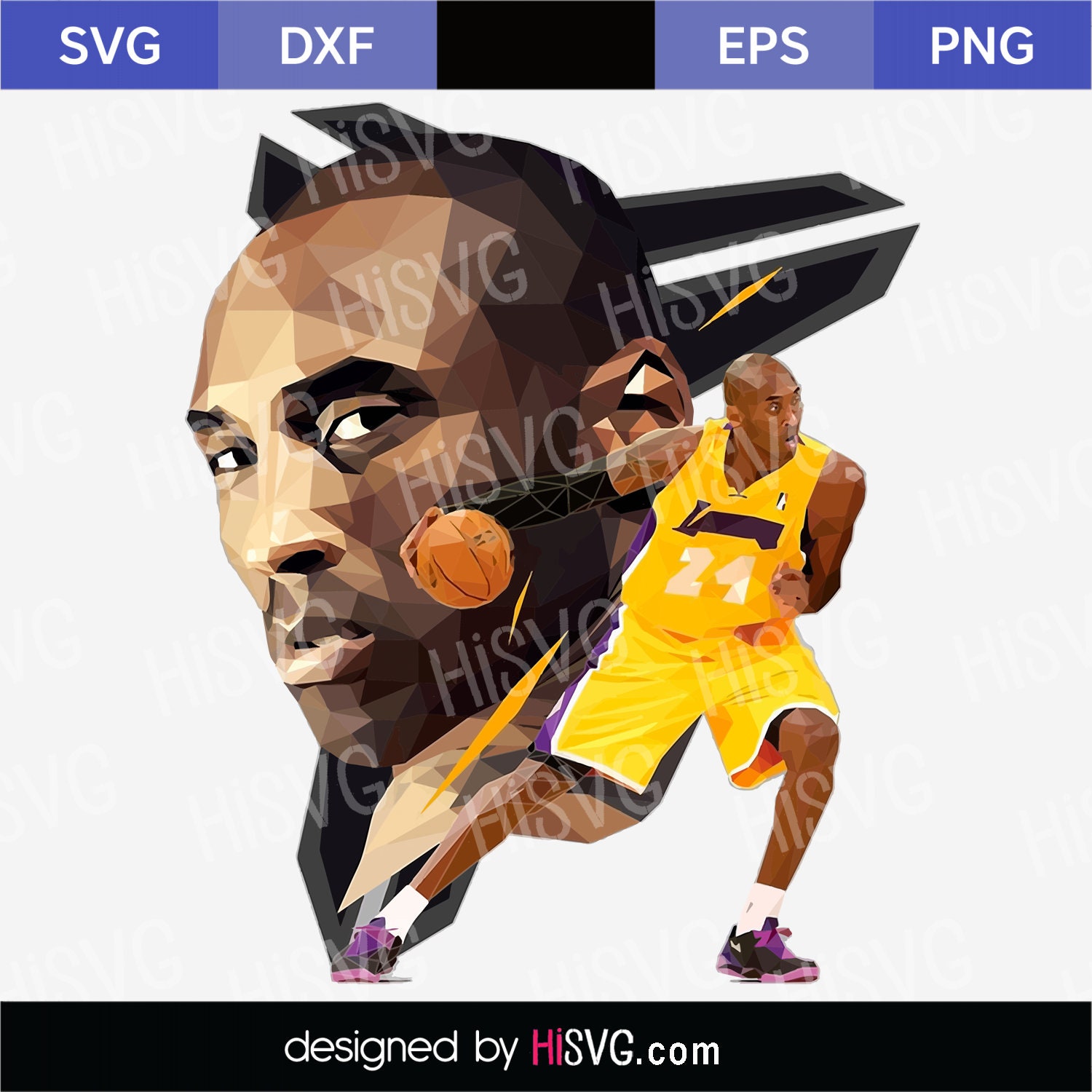 Kobe Bryant SVG PNG for Cricut Silhouette Cut File | Etsy