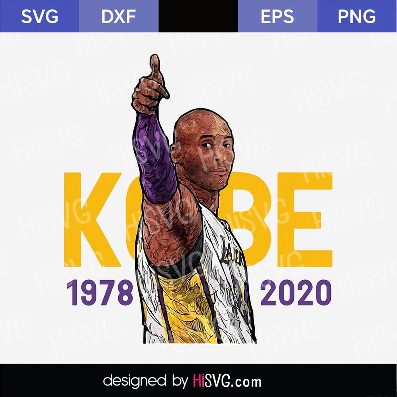 Download Kobe Bryant SVG PNG for Cricut Silhouette Cut File | Etsy