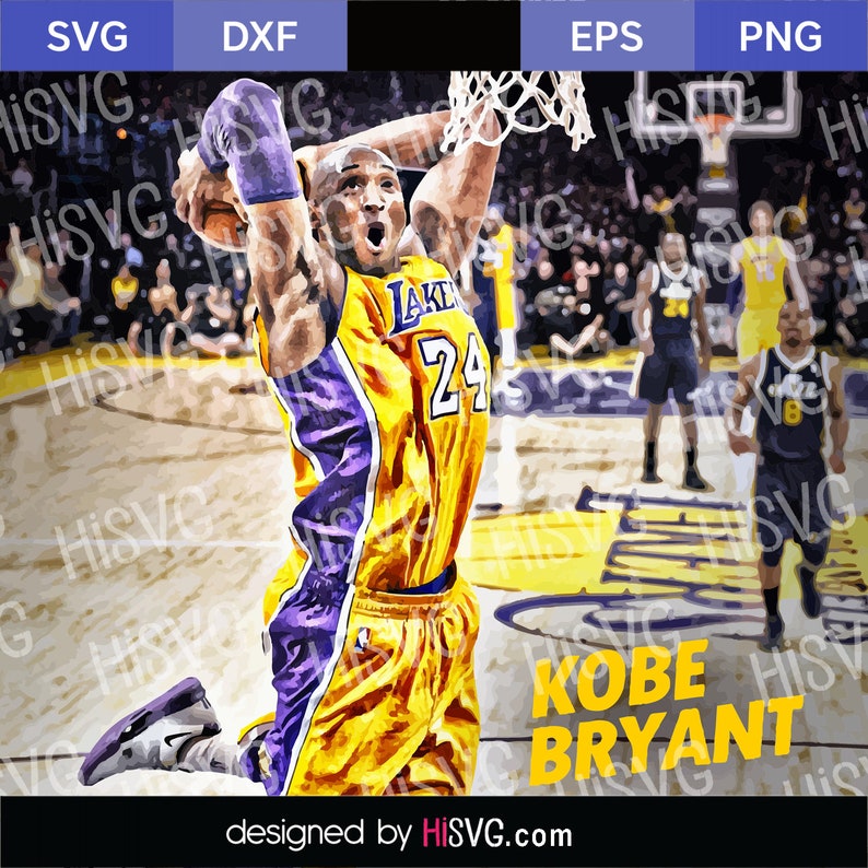 Download Kobe Bryant SVG PNG for Cricut Silhouette Cut File | Etsy