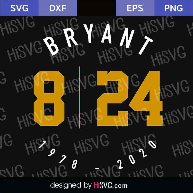 Kobe Bryant SVG PNG for Cricut Silhouette Cut File | Etsy