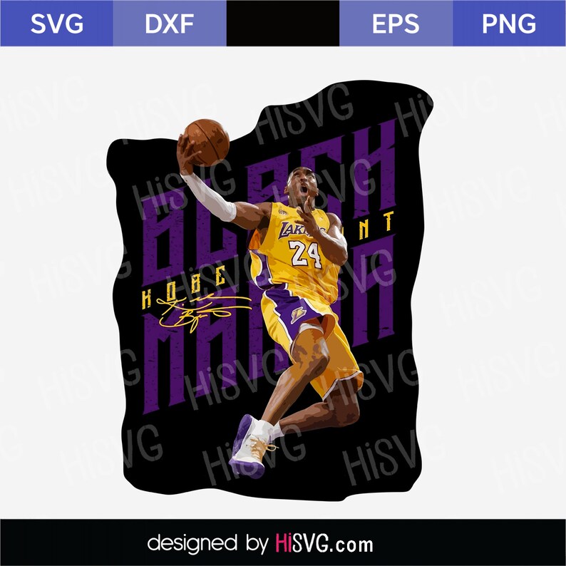 Download Kobe Bryant SVG PNG for Cricut Silhouette Cut File | Etsy