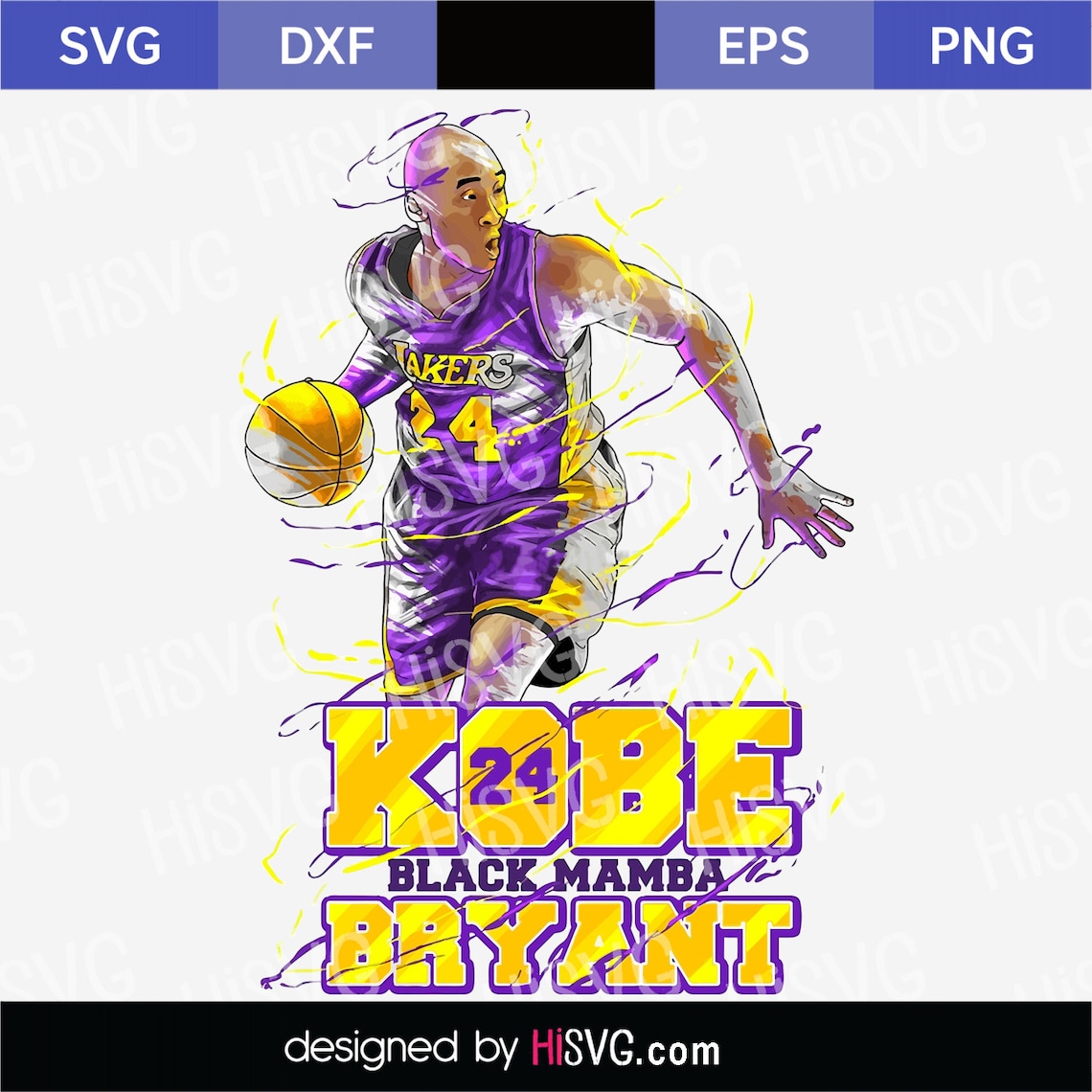 Download Kobe Bryant SVG PNG for Cricut Silhouette Cut File | Etsy