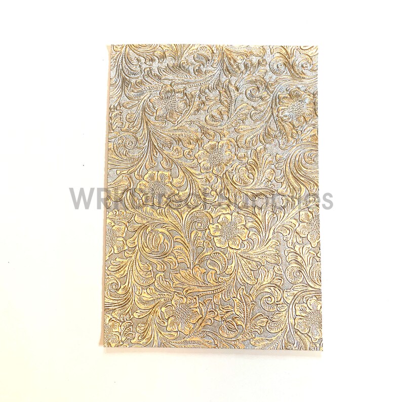 Metallic Faux Leather Synthetic Leather Sheets Silver Faux Leather Jewelry Making Bow Making Silver Floral Embossed Faux Leather Sheets